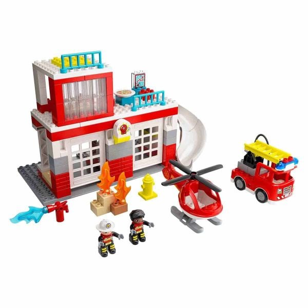 LEGO DUPLO İtfaiye Merkezi ve Helikopter LDP-10970 Oyuncak Seti
