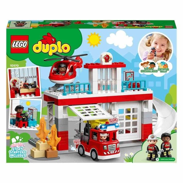 LEGO DUPLO İtfaiye Merkezi ve Helikopter LDP-10970 Oyuncak Seti