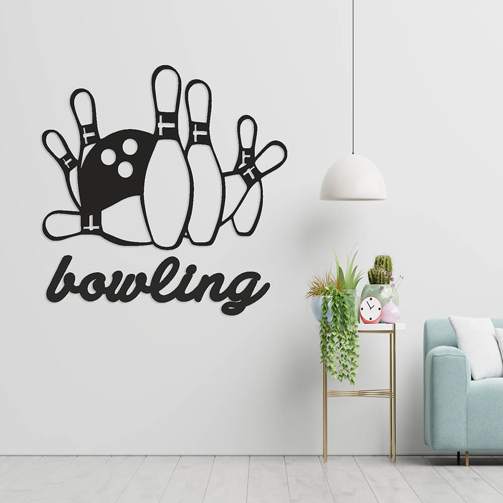 MDF Tablo Dekoratif Bowling | Ev Dekorasyon - Duvar Dekorasyonu