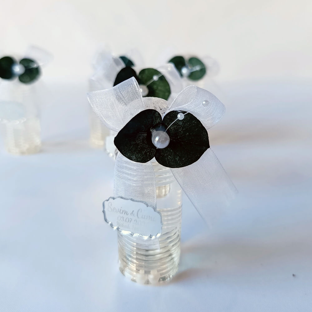 Nikah Şekeri Hediyeliği Kolonya Şişesi Nks-307B Silindir 50cc Plastik Şişe 1