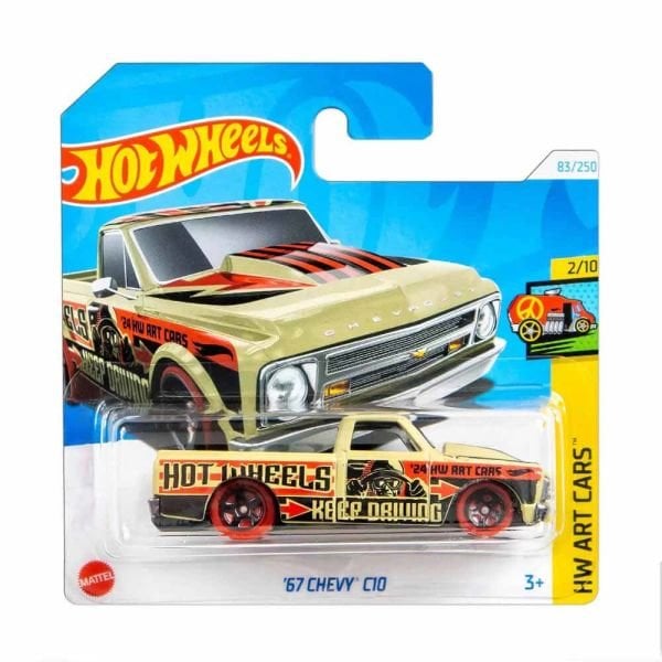 Hot Wheels HW Art Cars 67 Chevy C10 Model Araba