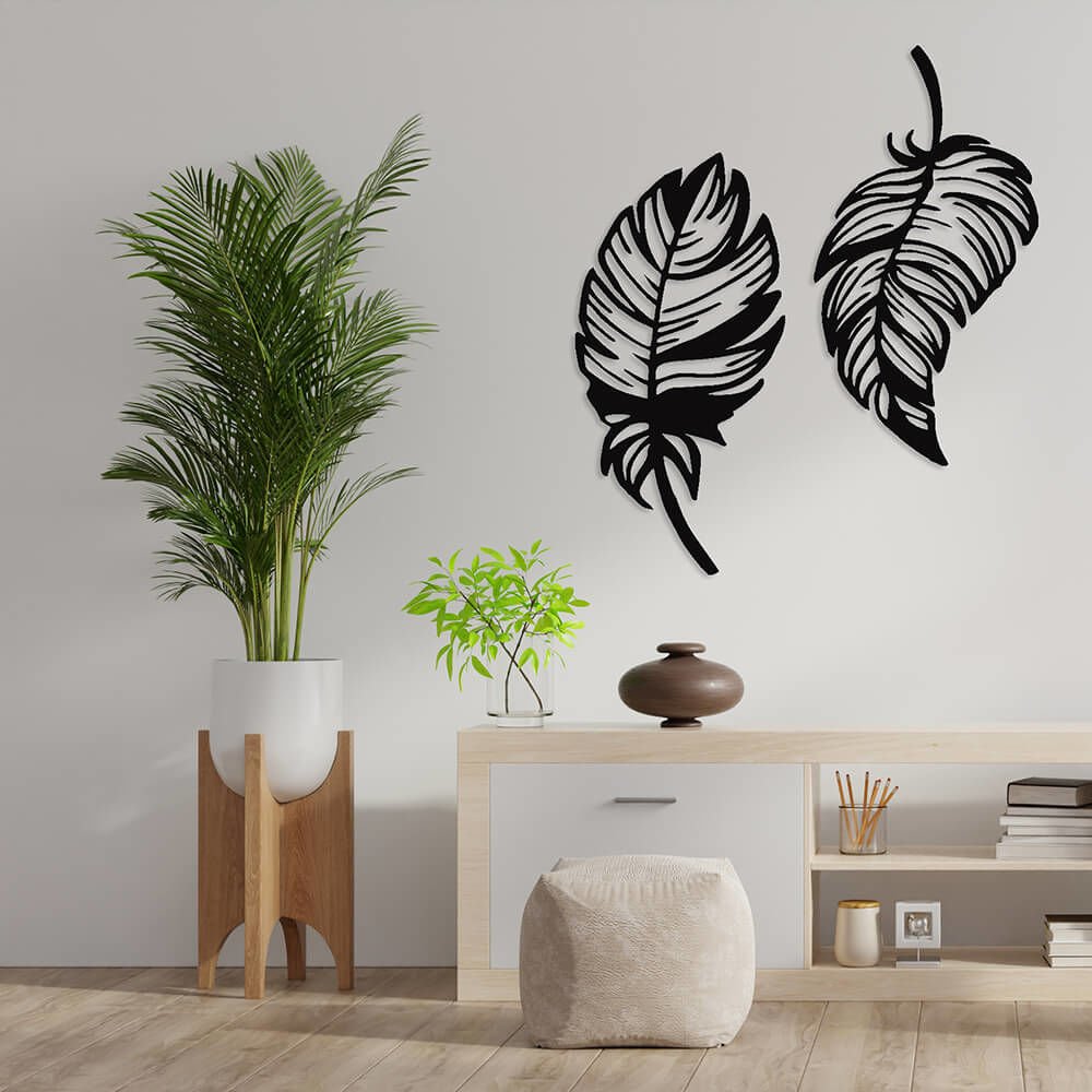 MDF Tablo Dekoratif 2 Yaprak MDF-3 30x30 cm - 3mm