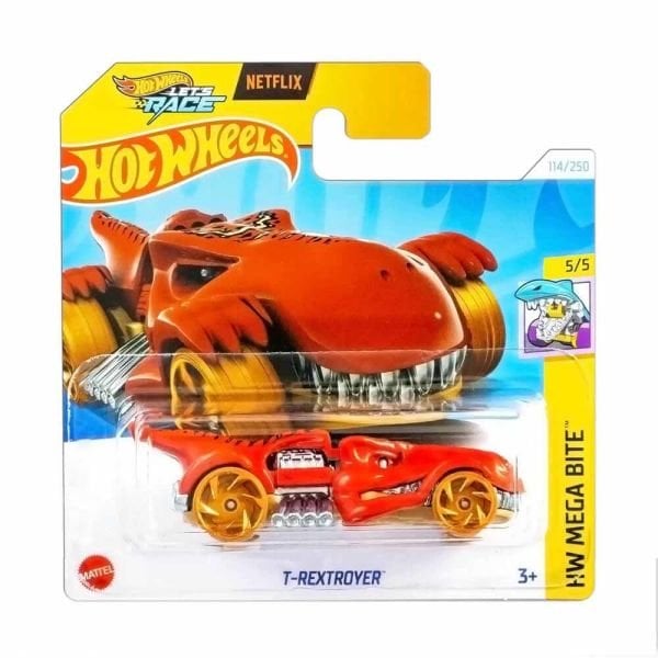 Hot Wheels Let's Rece Netflix HW Mega Bite T-Rextroyer