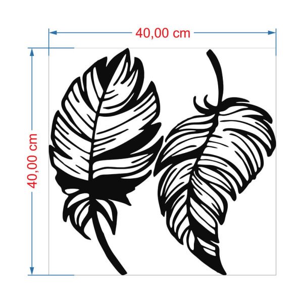 MDF Tablo Dekoratif 2 Yaprak MDF-3 40x40 cm - 3mm