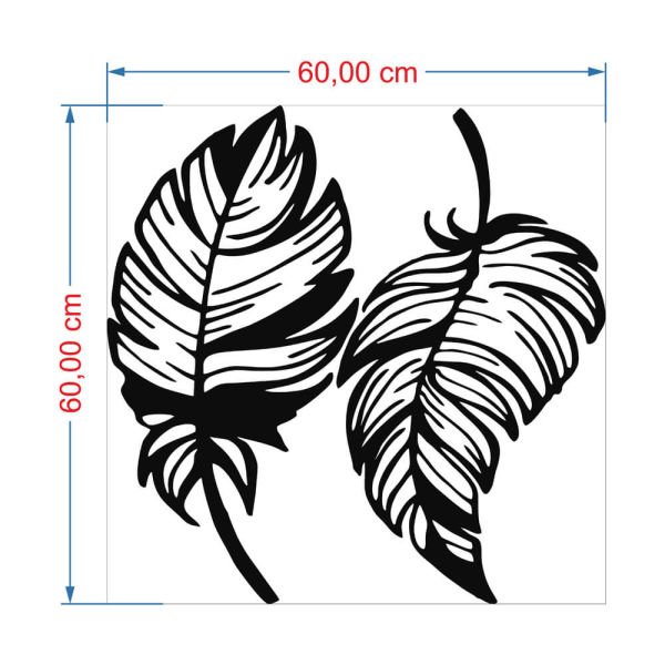 MDF Tablo Dekoratif 2 Yaprak MDF-3 60x60 cm - 3mm