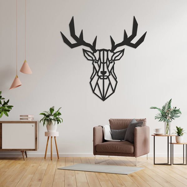 MDF Tablo Dekoratif Geyik Kafası MDF-7 40x40 cm - 3mm