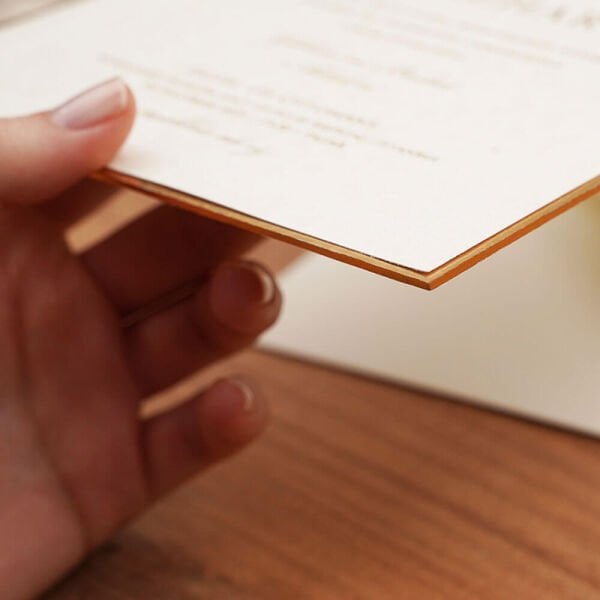 Düğün Davetiyesi Er-505143 | Krem Renk Zarflı Kalın Lüks Davetiye