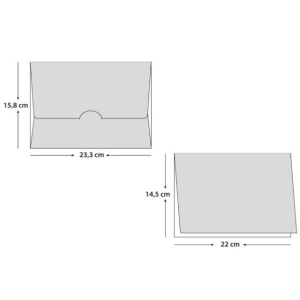 Düğün Davetiyesi Er-505102 | Siyah Renk Zarflı Katlamalı Kalın Lüks Davetiye