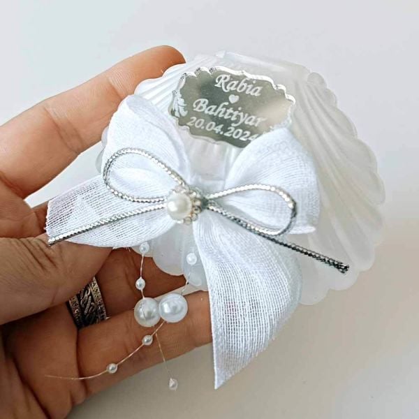 Nikah Şekeri İstiridye Kutu İçinde İstiridye Mum Nks-213