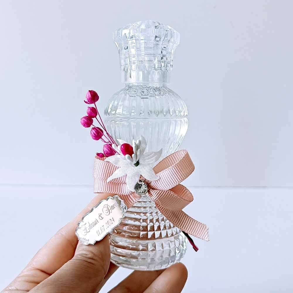 Nikah Şekeri Hediyeliği İnce Belli 100cc Plastik Kolonya Şişesi Nks-229