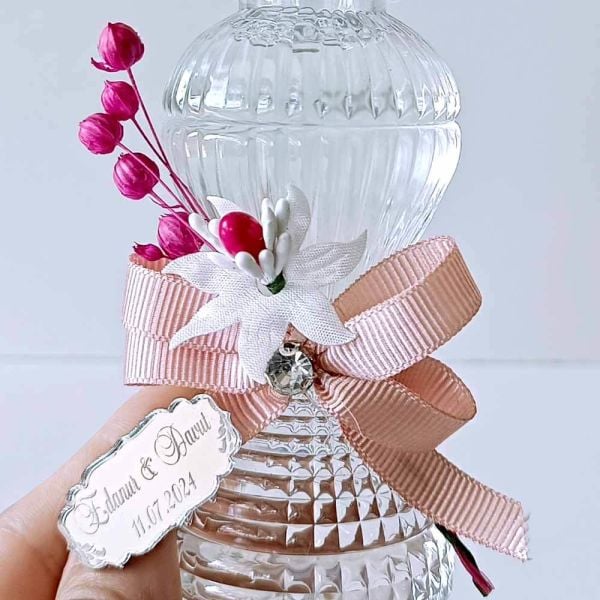 Nikah Şekeri Hediyeliği İnce Belli 100cc Plastik Kolonya Şişesi Nks-229