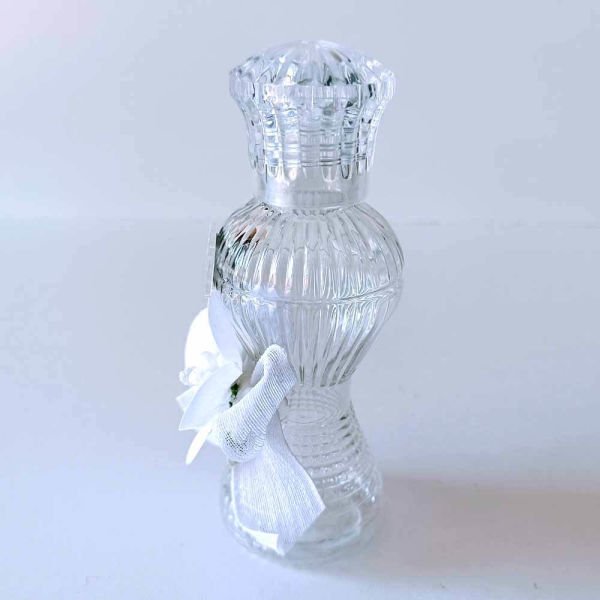 Nikah Şekeri Hediyeliği İnce Belli Ortanca Çiçekli 100cc Plastik Kolonya Şişesi Nks-230