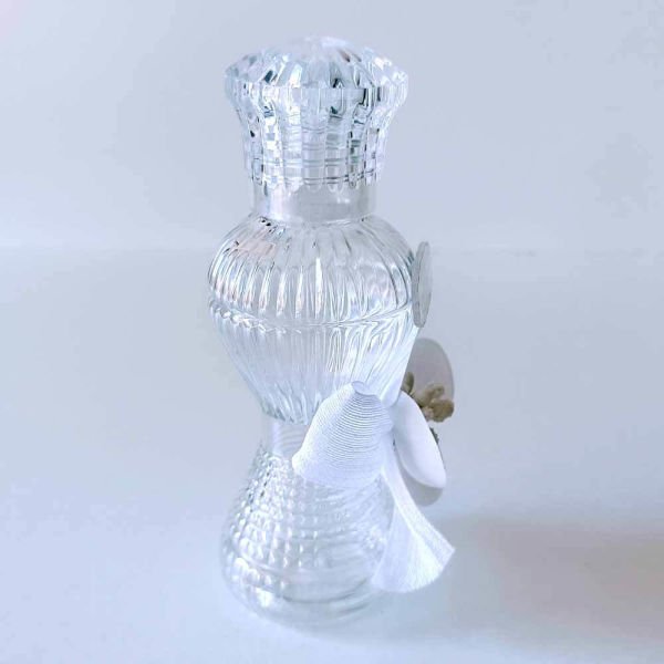 Nikah Şekeri Hediyeliği İnce Belli Ortanca Çiçekli 100cc Plastik Kolonya Şişesi Nks-230