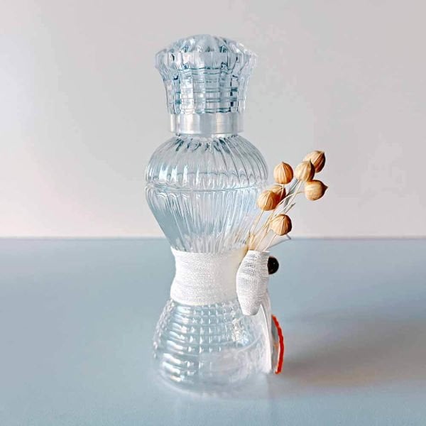 Nikah Şekeri Hediyeliği İnce Belli Gala Çiçekli 100cc Plastik Kolonya Şişesi Nks-231