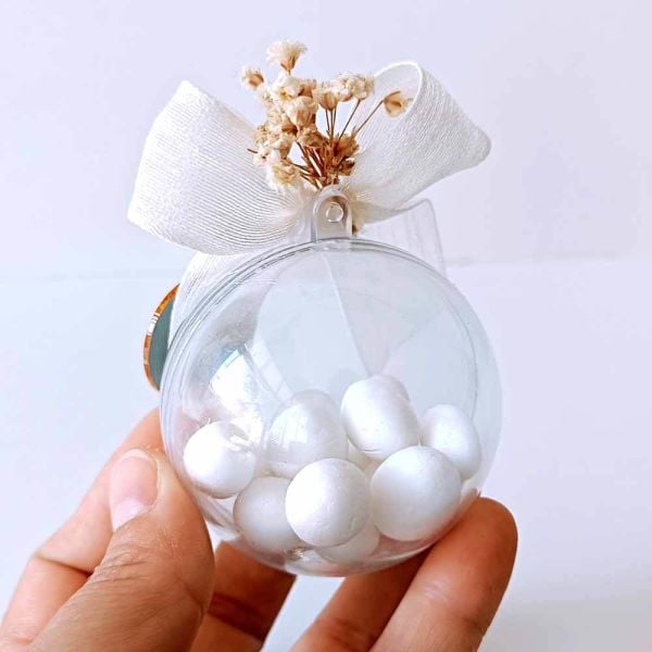 Nikah Şekeri Hediyeliği Şekerli Küre Mika Kutu Nks-246
