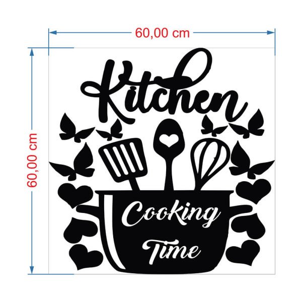 MDF Tablo Dekoratif Cooking Time MDF-11 60x60 cm - 9mm