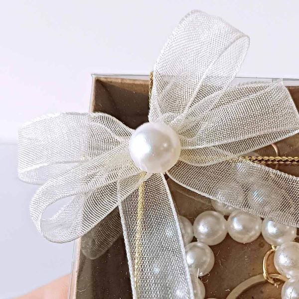 Nikah Şekeri Hediyeliği Kutulu İçinde İnci Yıldız Anahtarlık Nks-260