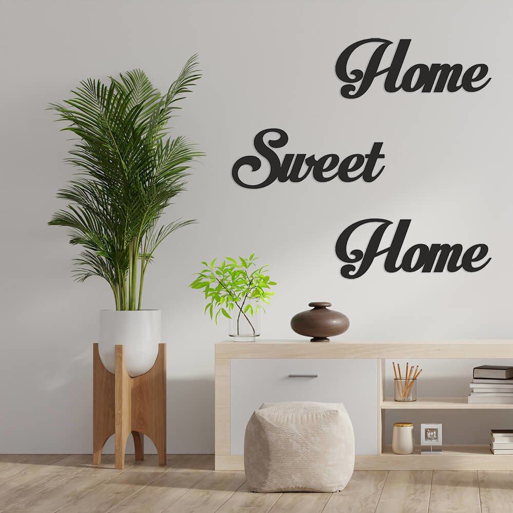 MDF Tablo Dekoratif Home Sweet Home MDF-13 30x30 cm - 9mm