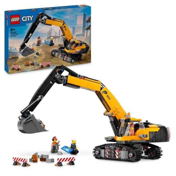 LEGO City Sarı İnşaat Ekskavatörü LCT-60420 Yapım Oyuncak