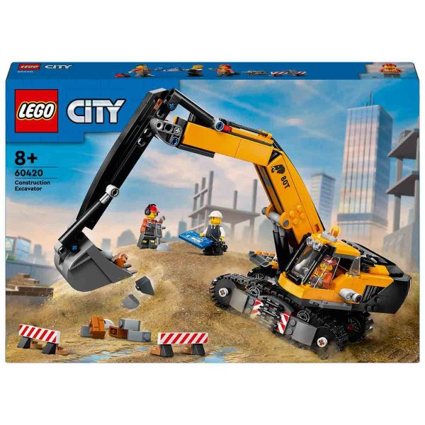 LEGO City Sarı İnşaat Ekskavatörü LCT-60420 Yapım Oyuncak