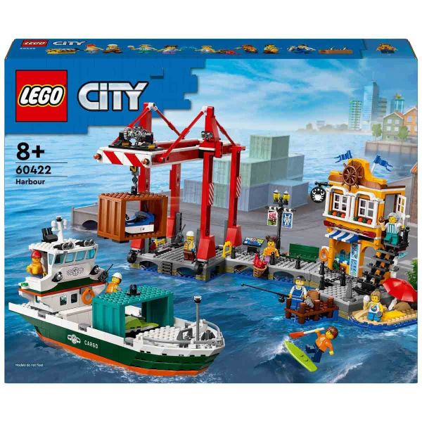 LEGO City Yük Gemili Liman LCT-60422 Yapım Oyuncak Seti