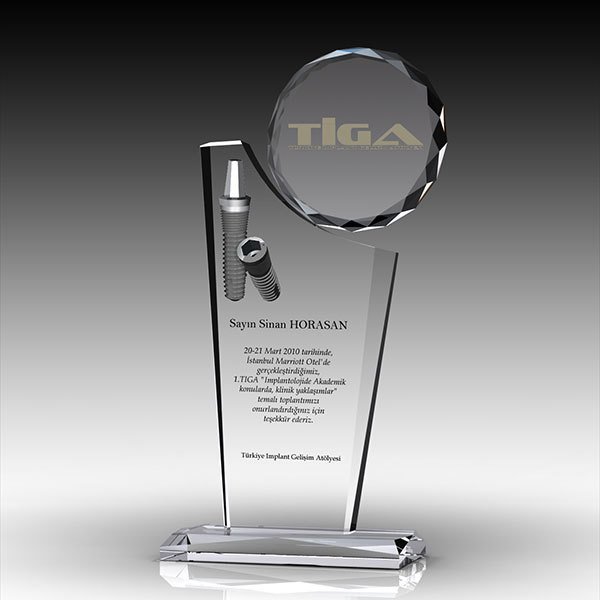 Kristal Plaket Ekt-107 | Cam Plaket Modeli - Mekece