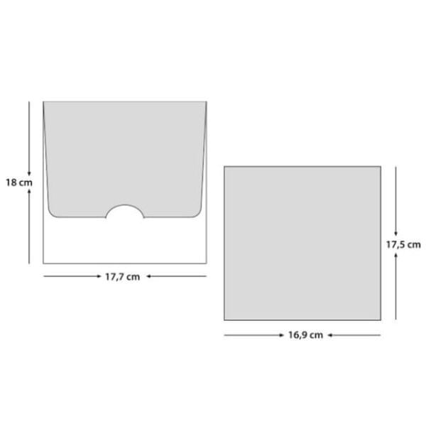 Düğün Davetiyesi Er-505117 | Deri Desen Zarflı Kare Modern Davetiye