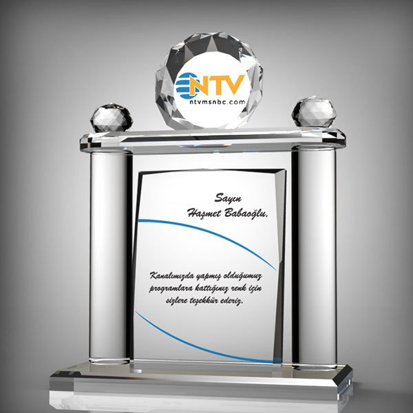 Kristal Plaket Ekt-109 | Cam Plaket Modeli - Mekece
