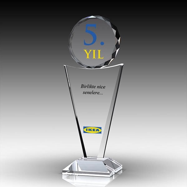Kristal Plaket Ekt-110 | Cam Plaket Modeli - Mekece