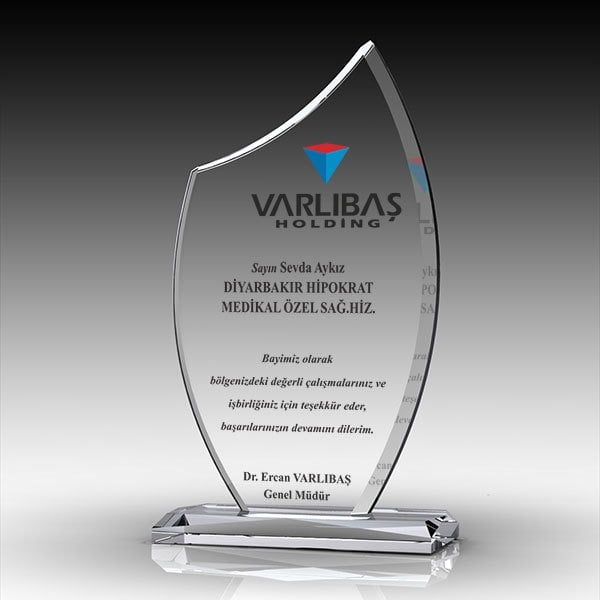 Kristal Plaket Ekt-111 | Cam Plaket Modeli - Mekece