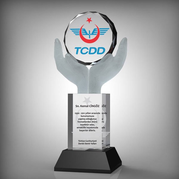 Kristal Plaket Ekt-129 | Cam Plaket Modeli - Mekece