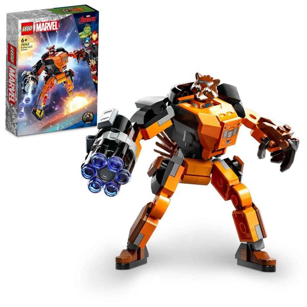 LEGO Marvel Rocket Robot Zırhı LMV-76243 Yapım Oyuncak Seti