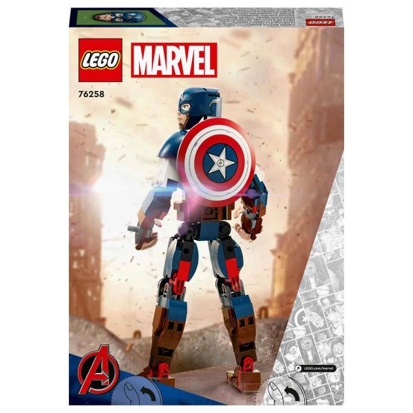 LEGO Marvel Kaptan Amerika Yapım Figürü LMV-76258 Yapım Oyuncak