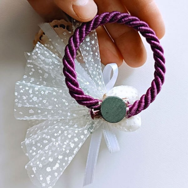 Nikah Şekeri Hediyeliği Renkli Halatlı Gelin Çiçeği Magnet Nks-109