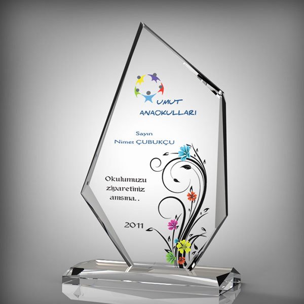 Kristal Plaket Ekt-165 | Cam Plaket Modeli - Mekece