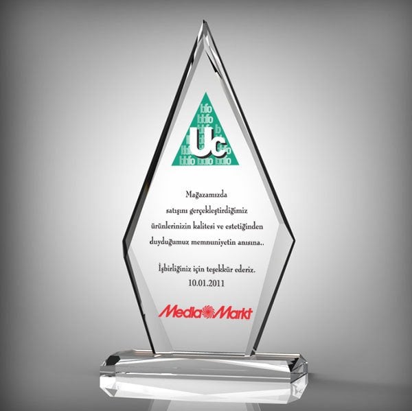 Kristal Plaket Ekt-167 | Cam Plaket Modeli - Mekece