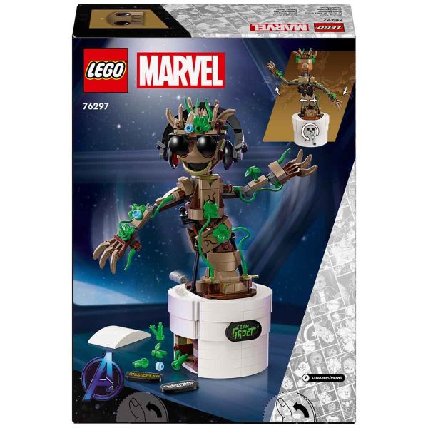 LEGO Marvel Dans Eden Groot LMV-76297 Yapım Oyuncak Seti