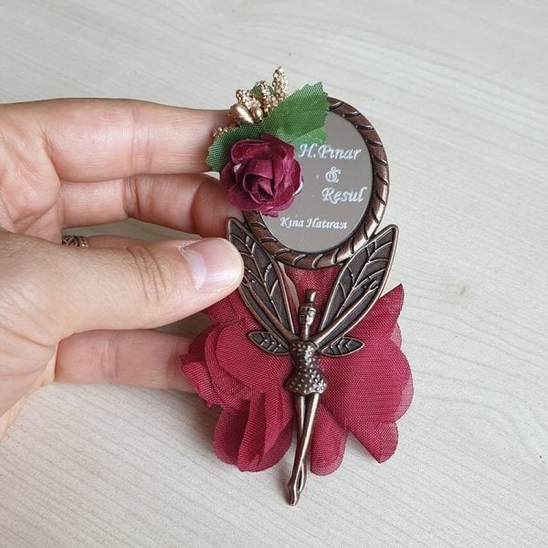 Nikah Şekeri Hediyeliği Melek Ayna Magnet Nks-02