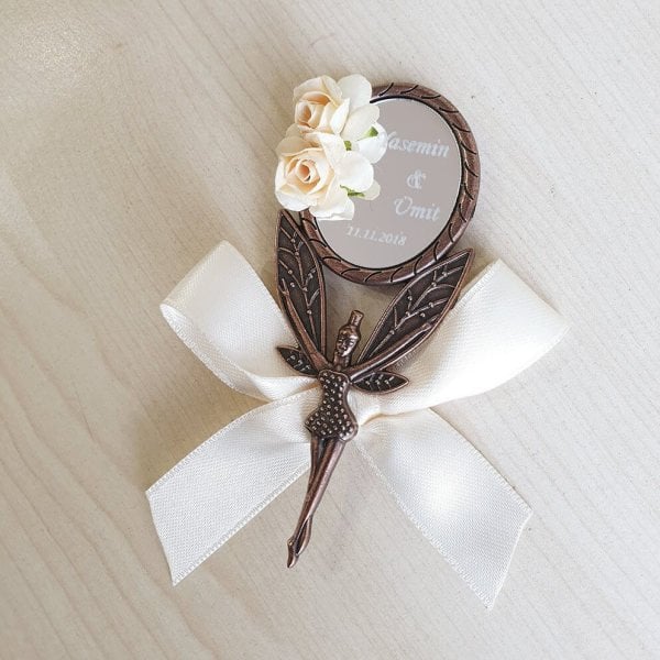 Nikah Şekeri Hediyeliği Melek Ayna Magnet Nks-02