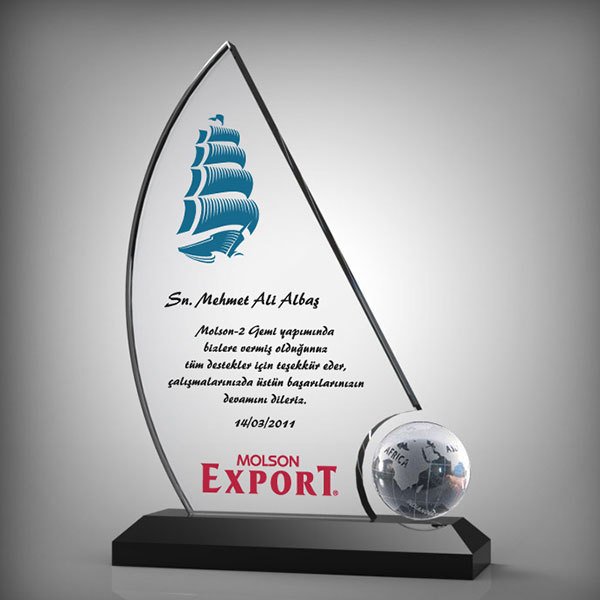 Kristal Plaket Ekt-202 | Cam Plaket Modeli - Mekece