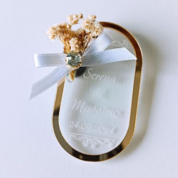 Pleksi Magnet Nişan/Nikah Hediyeliği | Nks-128G