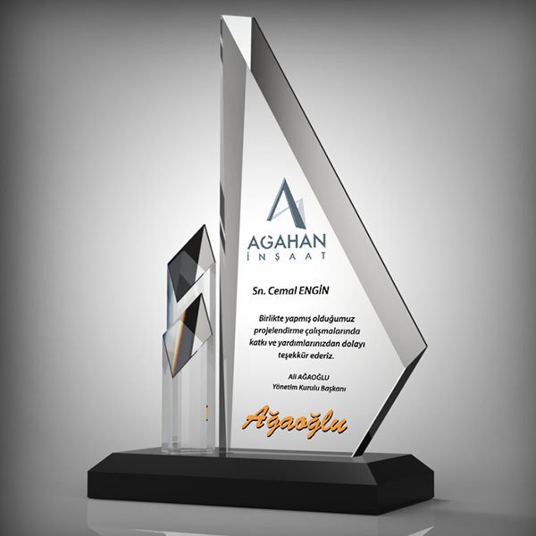Kristal Plaket Ekt-205 | Cam Plaket Modeli - Mekece