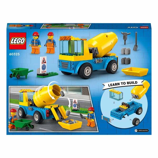 LEGO City Beton Mikseri LCT-60325 Yapım Oyuncak Seti