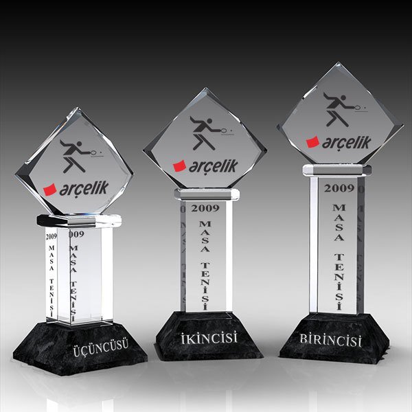 Kristal Plaket Ekt-212 | 3'lü Cam Plaket Ödül Modeli - Mekece