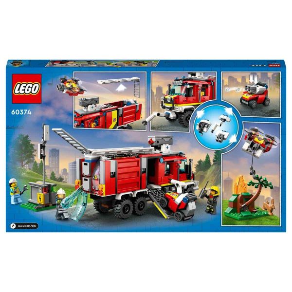 LEGO City İtfaiye Komuta Kamyonu LCT-60374 Yapım Oyuncak Seti