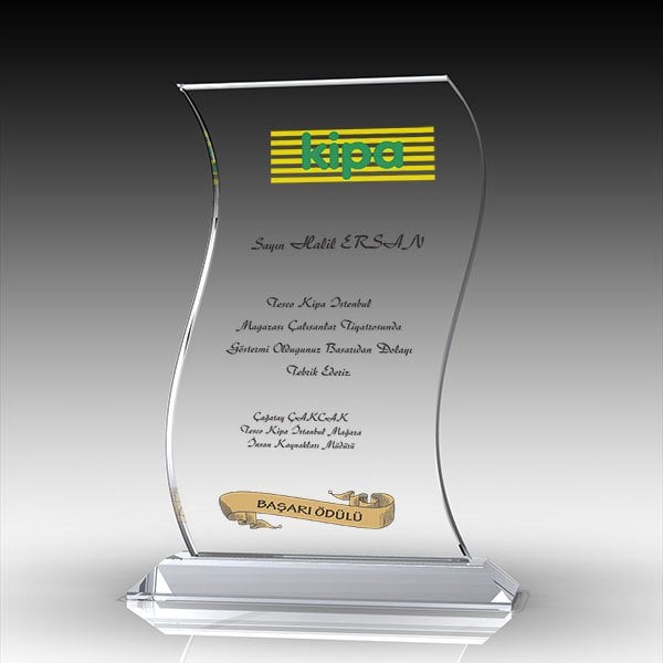 Kristal Plaket Ekt-214 | Cam Plaket Modeli - Mekece