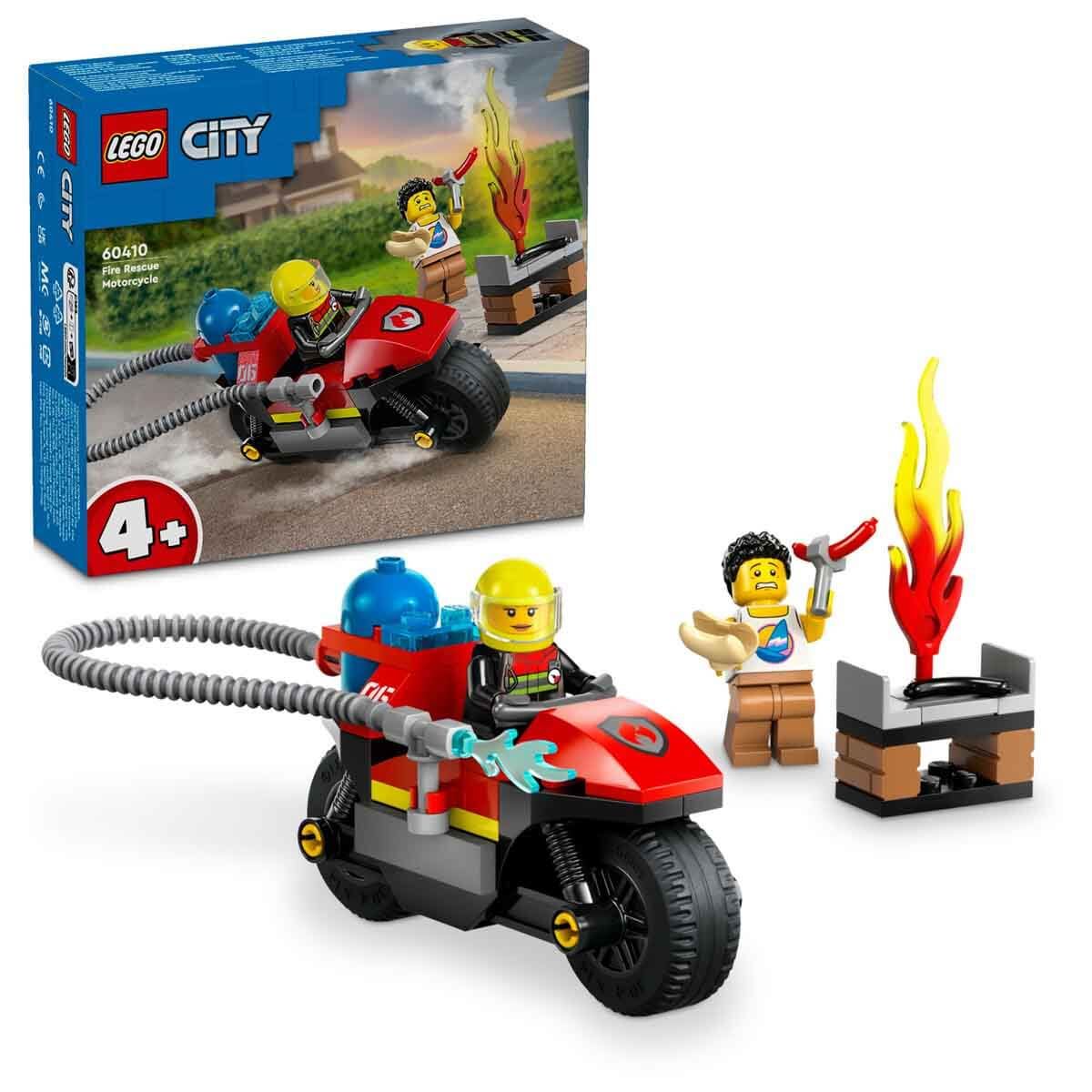 LEGO City İtfaiye Kurtarma Motosikleti LCT-60410 Yapım Oyuncak Seti