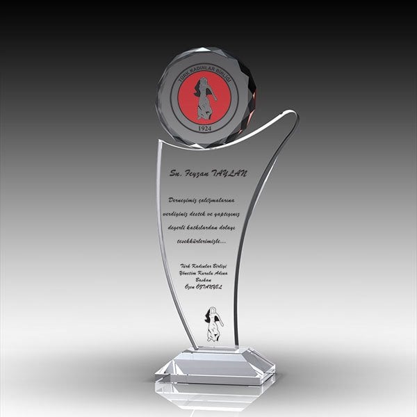 Kristal Plaket Ekt-219 | Cam Plaket Modeli - Mekece