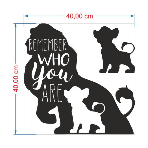 MDF Tablo Dekoratif Aslan Kral MDF-19 40x40 cm - 9mm