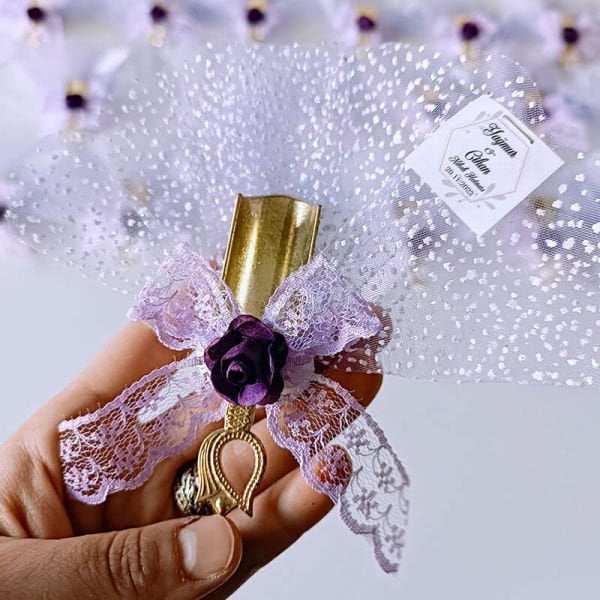 Nikah Şekeri Hediyeliği Metal Döküm Kürek Magnet Nks-148